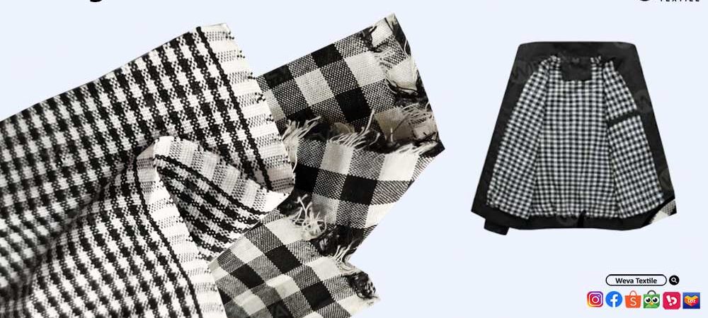 kain furing jaket harrington kotak-kotak