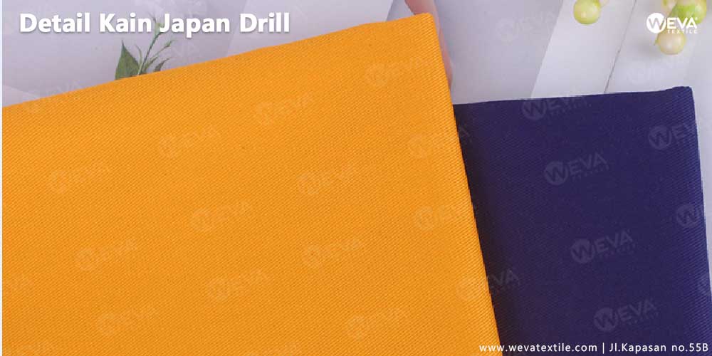 rupa permukaan kain japan drill untuk bahan seragam