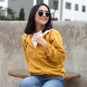 jaket bahan baby canvas
