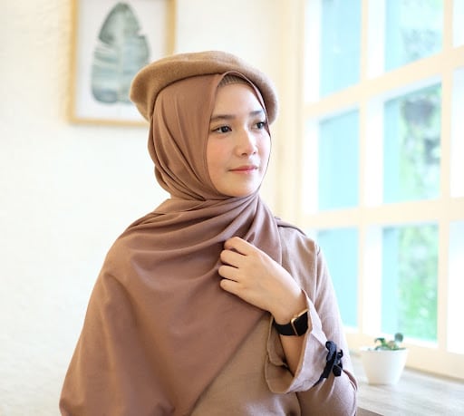 hijab bahan mosscrepe