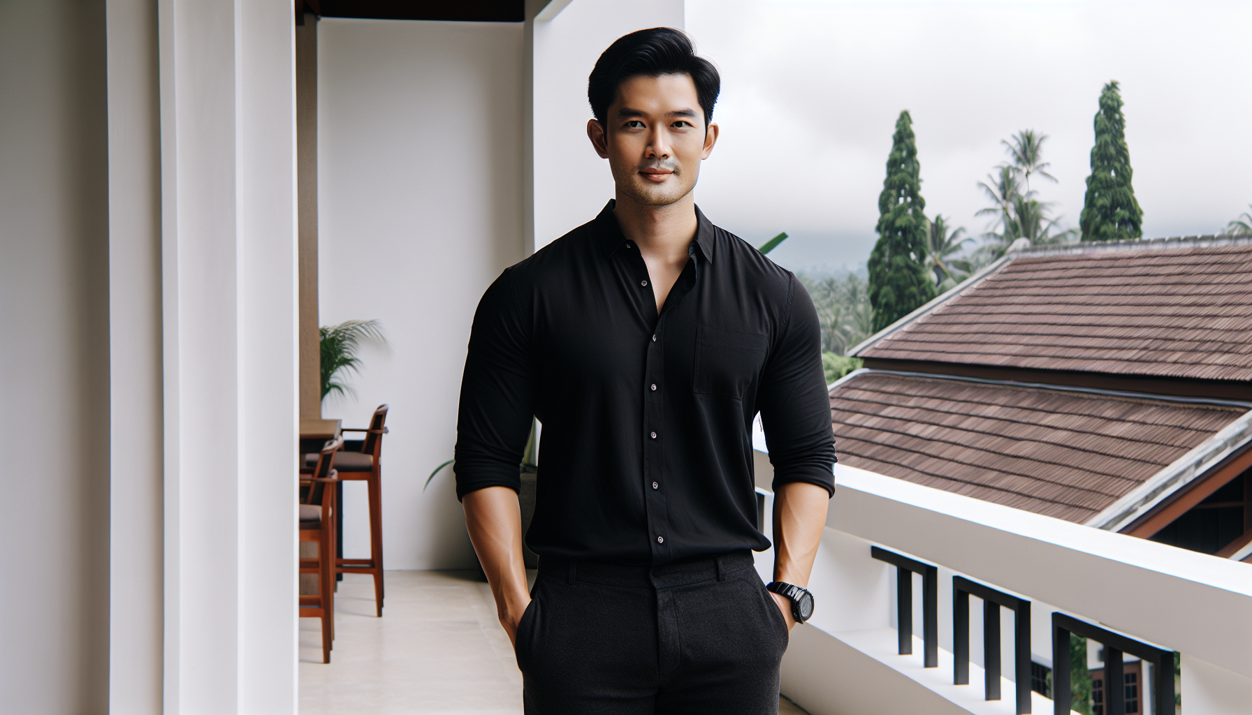 kemeja hitam cocok dengan celana warna apa