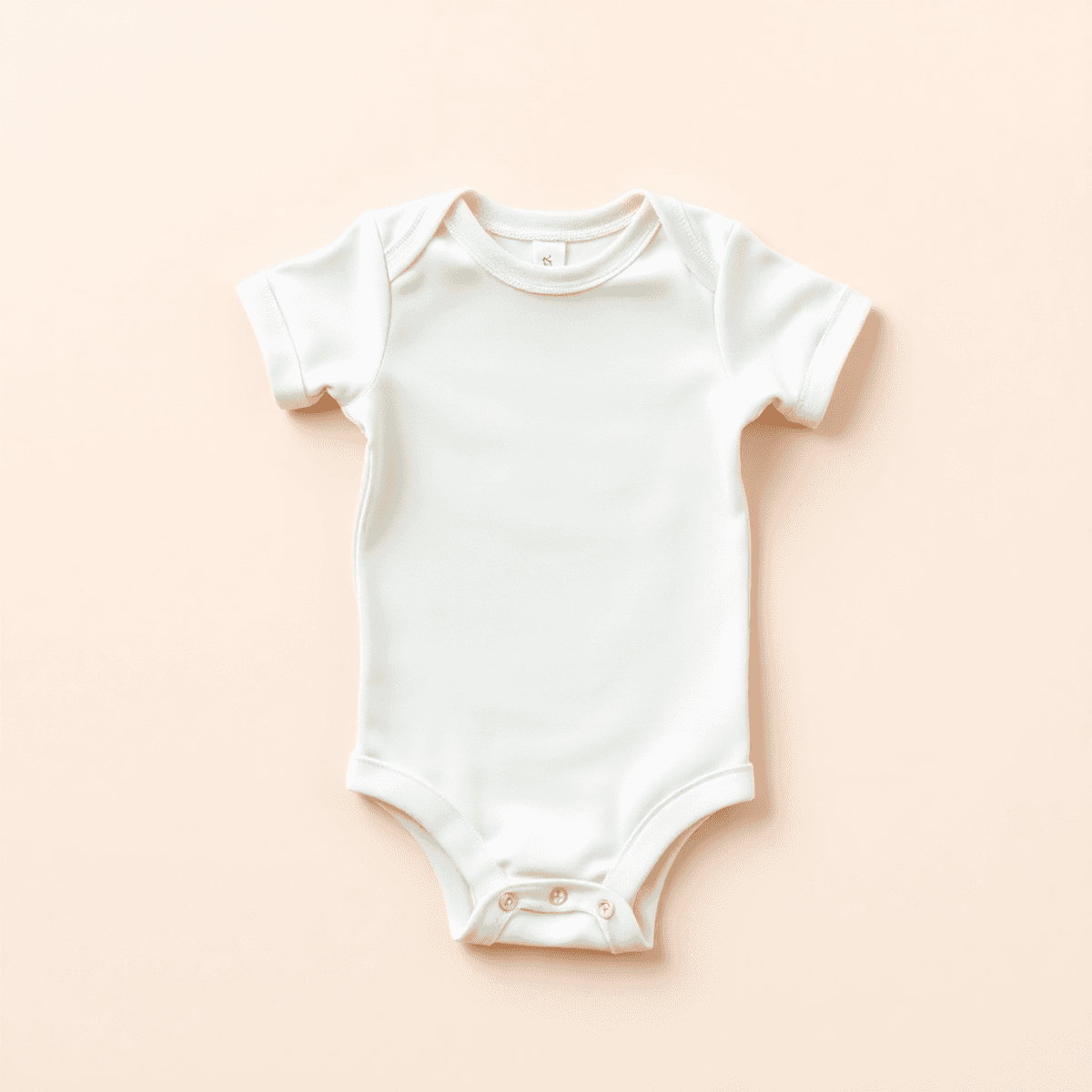Bodysuit bayi yang lembut dan nyaman terbuat dari katun premium, diletakkan di atas latar belakang pastel, melambangkan kenyamanan dan perhatian un...