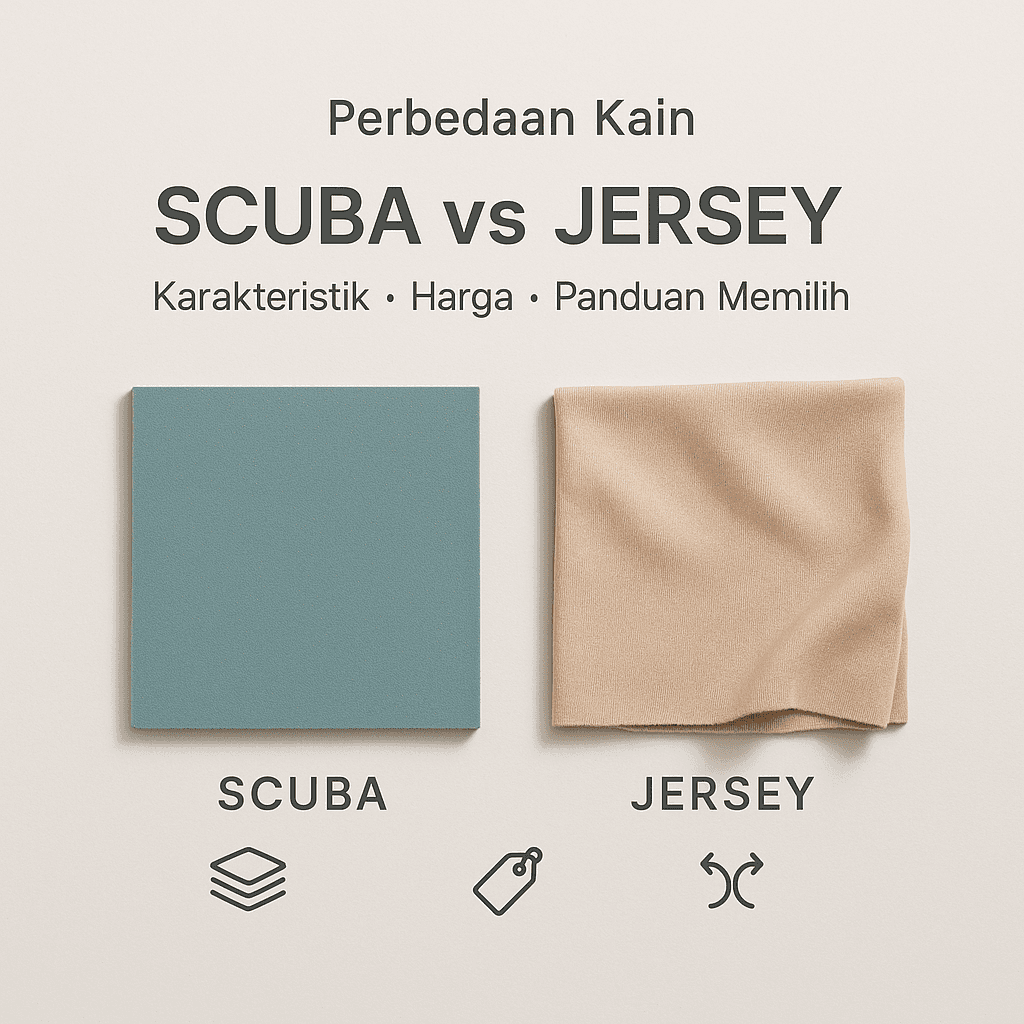 Perbedaan Kain Scuba dan Jersey: Karakteristik, Harga, dan Panduan Memilih yang Tepat